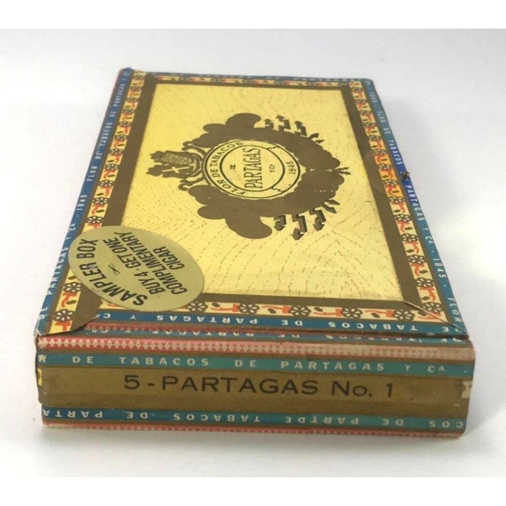 Partagas No. 1 Wood Cigar Sampler Box Mini Handmade Cigars Empty Box - Picture 5 of 7